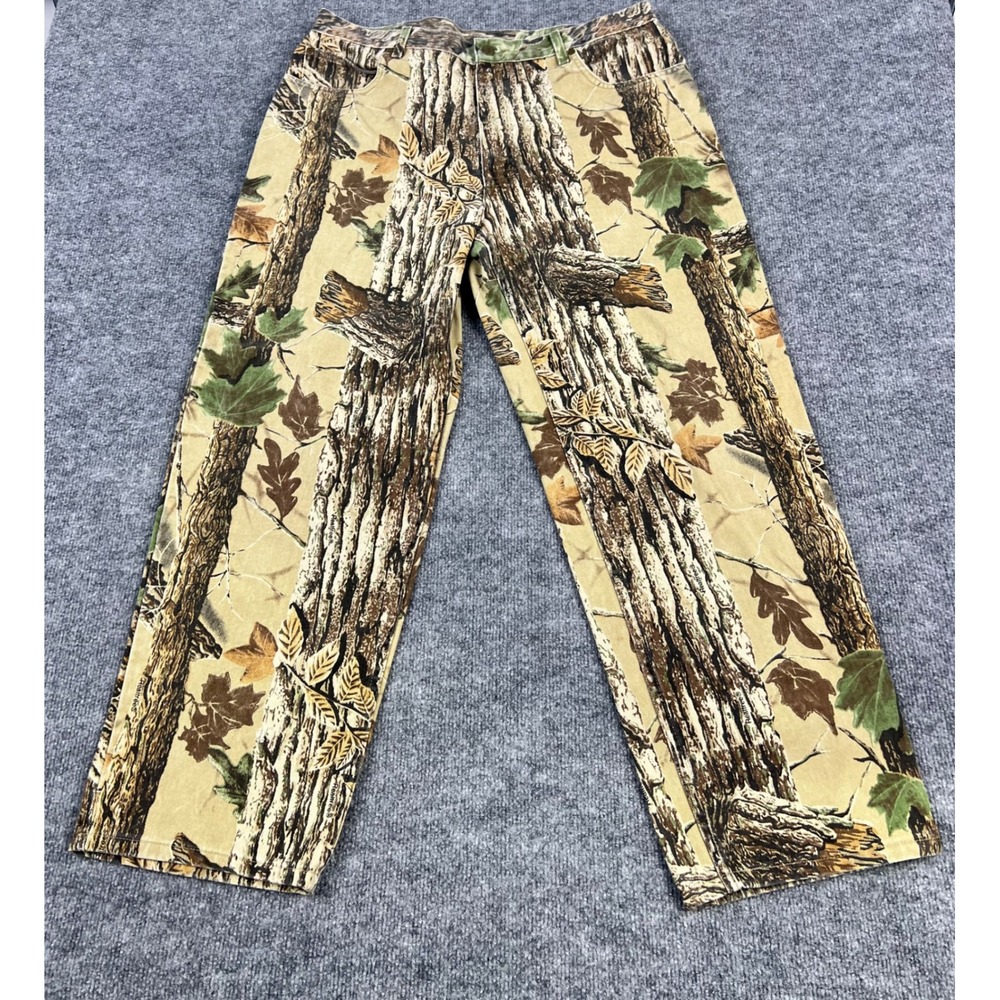 Cabela's Realtree Hardwoods Camo Pants Mens 38 Reg Straight Leg Hunting Outdoor